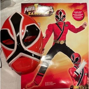 Power Rangers Samurai Red Muscle Costume Kids
